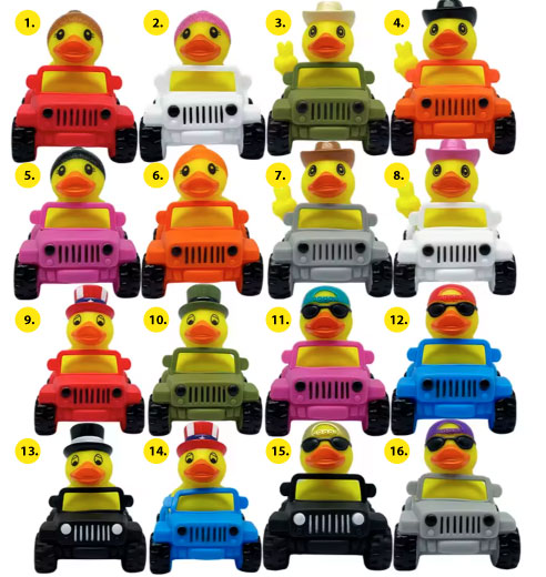 NEW! Ducks driving Jeeps