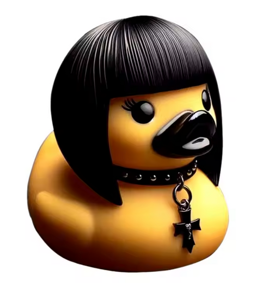 Rock/Goth Rubber Duck   / Size: 8x7x6 cm